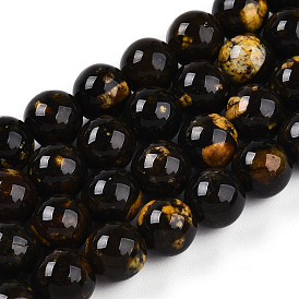 Природных драгоценных камней бисер нитей, окрашенные, круглые