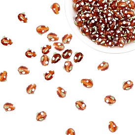 Ручной работы Lampwork 3 d клубника шарики, неровный