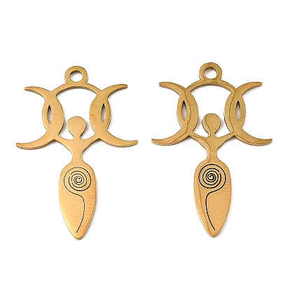 304 подвески из нержавеющей стали, Тройные чары богини луны