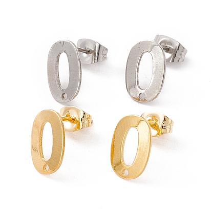 201 Выводы серьги из нержавеющей стали шпилька, с ушными гайками и 304 штифтами из нержавеющей стали, овал с отверстием