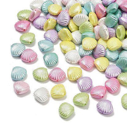 Непрозрачные акриловые бусины с имитацией жемчуга, формы раковины