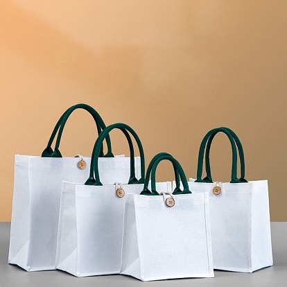 Canvas-Taschen mit Griffen, rechteckige Tragetaschen