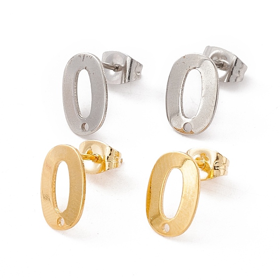 201 Выводы серьги из нержавеющей стали шпилька, с ушными гайками и 304 штифтами из нержавеющей стали, овал с отверстием