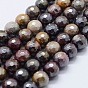 Electroplated Natural Mookaite Beads Strands, Round, Faceted