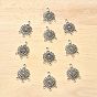 Tibetan Style Alloy Chandelier Components Links, Flat Round, Cadmium Free & Lead Free