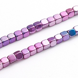 Гальванические немагнитная синтетический гематит бисер пряди, полное покрытие, кубические