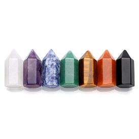 Point Tower Natural Gemstone Hexagonal Prism Chakra Healing Stone Wands, for Energy Balancing Meditation Therapy Decor