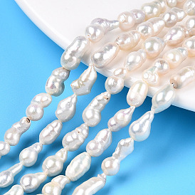 Perle baroque naturelle perles de perles de keshi, perle de culture d'eau douce, gourde