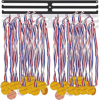 2 Sets 2 Colors Rectangle Iron Medal Holder, Medals Display Hanger Rack, Medal Holder Frame