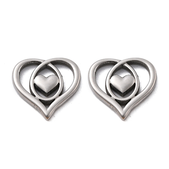 304 подвески из нержавеющей стали, сердце прелести, анти-тускнение