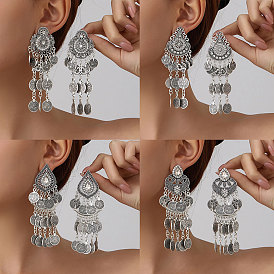Boucles d'oreilles chandelier en alliage, cristal et strass pour femmes, boucles d'oreille