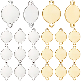 60 шт. 2 цвета 304 соединители из нержавеющей стали, плоско-круглые