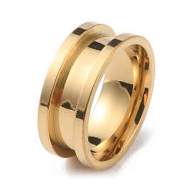 201 anillo de dedo ranurado de acero inoxidable