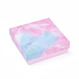 Коробка заполненная коробками ювелирных изделий подарка коробки хлопка заполненная, для партии, свадьба, день рождения, с губкой внутри, квадратный