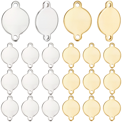 60 шт. 2 цвета 304 соединители из нержавеющей стали, плоско-круглые