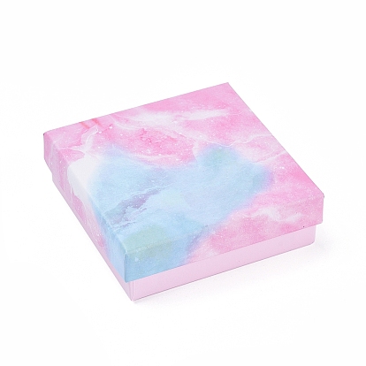 Коробка заполненная коробками ювелирных изделий подарка коробки хлопка заполненная, для партии, свадьба, день рождения, с губкой внутри, квадратный