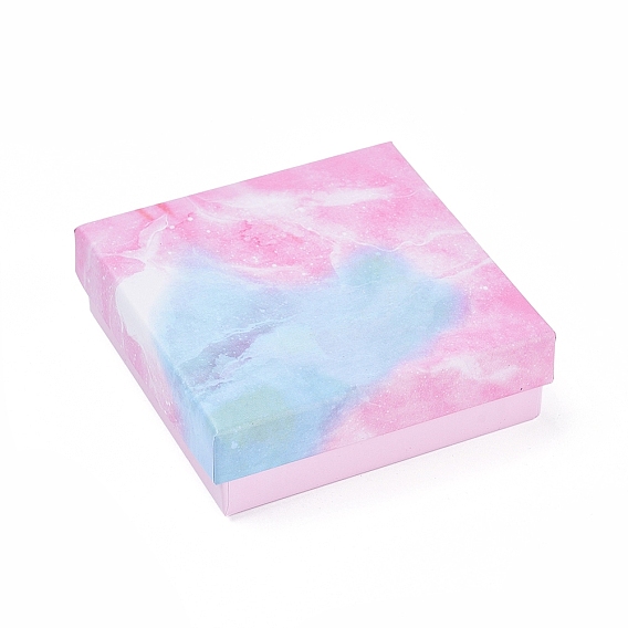 Коробка заполненная коробками ювелирных изделий подарка коробки хлопка заполненная, для партии, свадьба, день рождения, с губкой внутри, квадратный