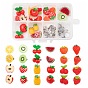 DIY Stud Earring Making Kits, with Resin Fruits Cabochons, Stud Earring Findings and Ear Nuts