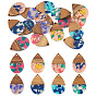 16 шт. 8 подвески из цветной смолы и ореха, слеза