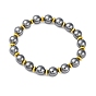Браслеты из натуральных терагерцовых камней и немагнитных синтетических гематитовых бусин, круглые