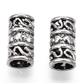 Европейские сплавочные бусины тибетского стиля , бусины с большим отверстием, без кадмия и без свинца, колонка