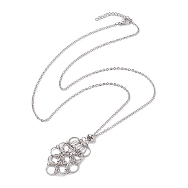 304 Stainless Steel Cable Chains Necklaces, Pendant Necklaces