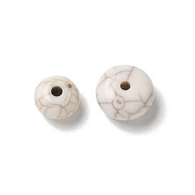 Акриловые бусины, имитация бирюзовый бисер, плоско-круглые