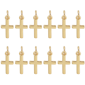 12 латунные подвески шт., с целью перехода в кольце, крестик