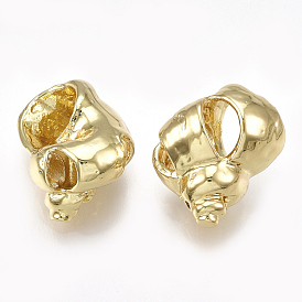 Brass Pendants, Cadmium Free & Nickel Free & Lead Free, Real 18K Gold Plated, Spiral Shell