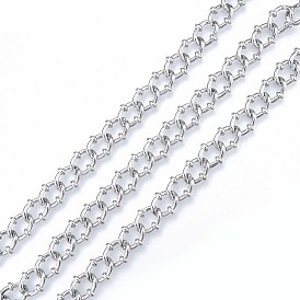 Handmade Alloy Oval Link Chains, with Spool, Cadmium Free & Nickel Free & Lead Free, Unwelded