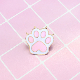 Cute Pink Cat Paw Brooch Pin for Backpacks, Clothes and Gifts