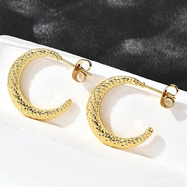 304 из нержавеющей стали серьги, ионное покрытие (ip), c-образный