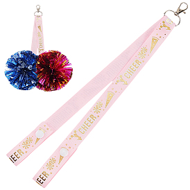 Тканевый держатель для помпона для рюкзака, ремень поддержки с бирками чирлидеров