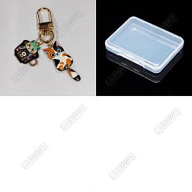 1 décorations de pendentif en alliage d'émail pc, avec un alliage pivotant homard fermoirs griffe, chat et tasse à café en forme de chat