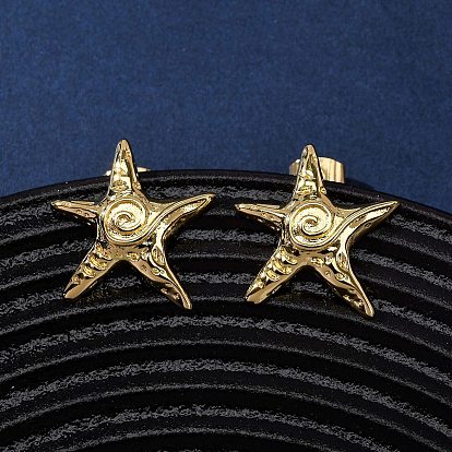 Латунь серьги, морская звезда