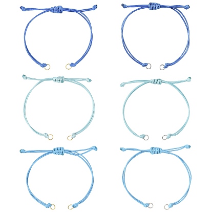 24Stück Polyesterkordel-Armbänder herstellen, mit 304 Biegeringen aus Edelstahl