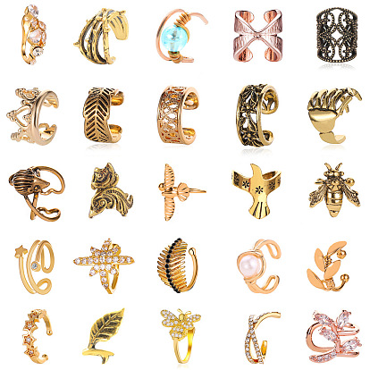 Boucles d'oreilles manchette en laiton pour femme