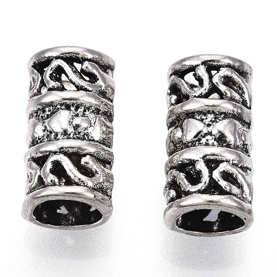 Европейские сплавочные бусины тибетского стиля , бусины с большим отверстием, без кадмия и без свинца, колонка