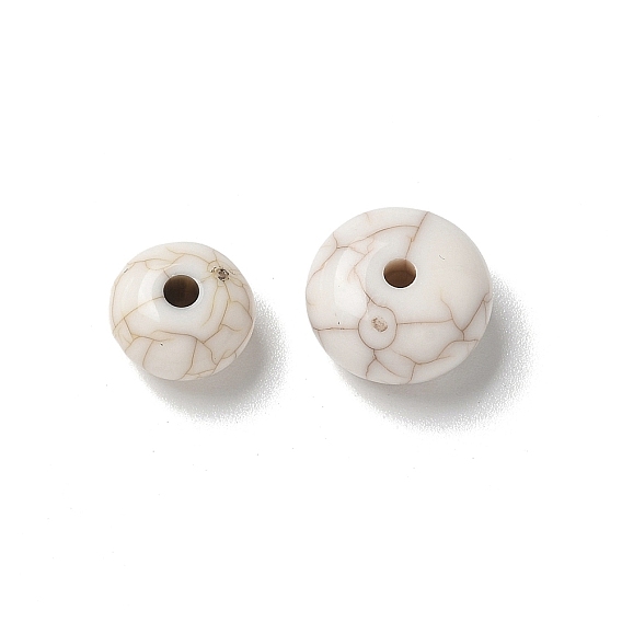 Акриловые бусины, имитация бирюзовый бисер, плоско-круглые