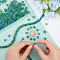 PandaHall Elite 400Pcs Baking Painted Glass Beads Strands, for Beading Jewelry Making, Imitation Opalite, Round