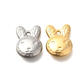 304 подвески из нержавеющей стали, очарование головы кролика