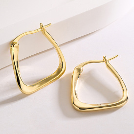 Minimalist Geometric Earrings with Gold Plating for Everyday Wear
