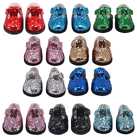 Imitation Leather Sequins Leather Shoes, for BDJ Doll Making Accessories