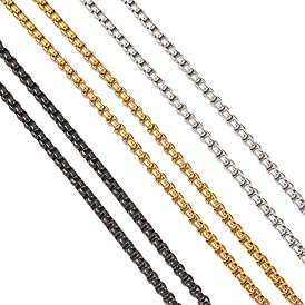 6m 3 цвета вакуумное покрытие pvd 304 венецианские цепи из нержавеющей стали, коробка цепи, несварные, с катушкой