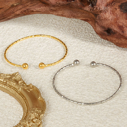 Стильные 304 из нержавеющей стали манжеты браслеты, браслеты с крутящим моментом для женщин