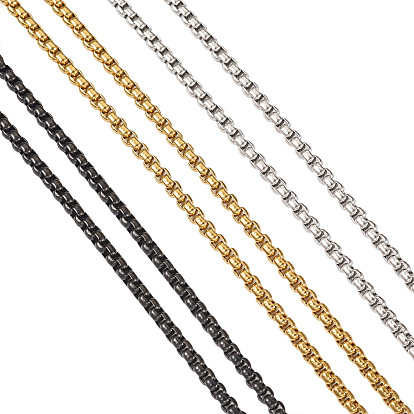 6m 3 цвета вакуумное покрытие pvd 304 венецианские цепи из нержавеющей стали, коробка цепи, несварные, с катушкой