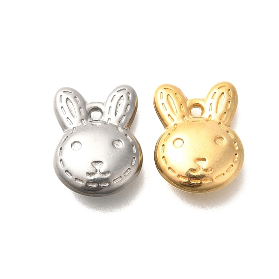 304 подвески из нержавеющей стали, очарование головы кролика