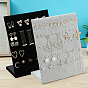 Velvet Earring Display Stands, Jewelry Display Rack, L-Shaped, Rectangle