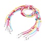 Chaînes de lunettes, tour de cou pour lunettes, avec des perles rondes acryliques, fleur en pâte polymère avec perles de visage souriant et extrémité de boucle en caoutchouc