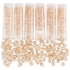 300Pcs 2-Hole Seed Beads, Czech Glass Beads, Oval